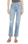 Mother The Tomcat High Waist Straight Leg Ankle Jeans In The Problem With Miracles