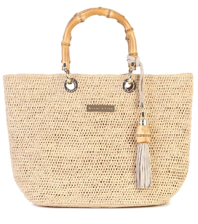 Heidi Klein Savannah Bay Bamboo-handle Raffia Tote In Beige