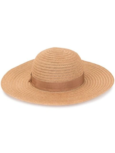Borsalino Wide-brim Hat In Brown