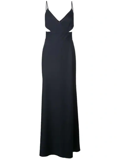 Amsale Cut-out Detail Gown In Blue