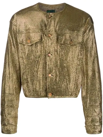 Pre-owned Jean Paul Gaultier Vintage Metallic Jacket In Gold