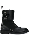 Balmain Ranger Bi-material Boots In Black