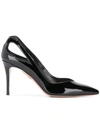 Aquazzura Shiva 85 Patent Leather Pumps In Black