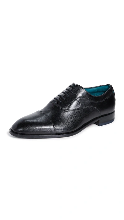Ted Baker Men's Fually Leather Cap-toe Oxfords In Black