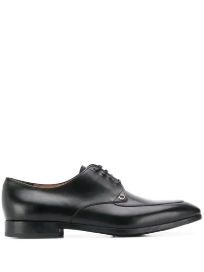 Ferragamo Men's Tristano Leather Apron-toe Oxfords - 100% Exclusive In Black