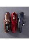 Ferragamo Men's Parigi Crosta Suede Moc-toe Drivers In Rouge