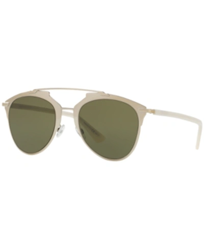 Dior Women's Reflected Mirrored Brow Bar Aviator Sunglasses, 52mm In Green