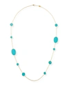 Ippolita 18k Yellow Gold Polished Rock Candy Gemstone Station Necklace, 37 In Blue/gold