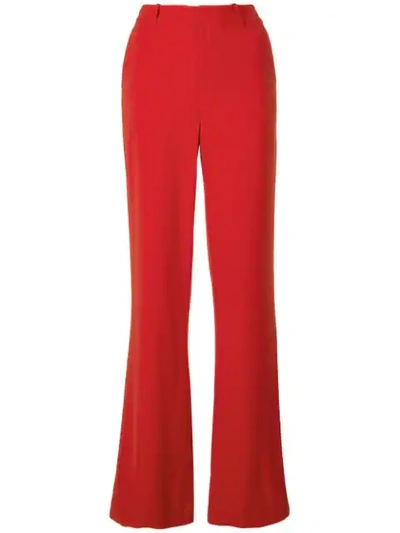 Alice And Olivia Alice + Olivia Dylan High-rise Wide-leg Trousers In Red