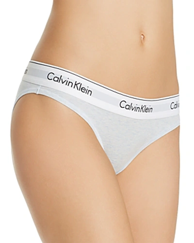 Calvin Klein Modern Cotton Bikini In Wedgewood Heather