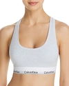 Calvin Klein Modern Cotton Bralette In Wedgewood Heather