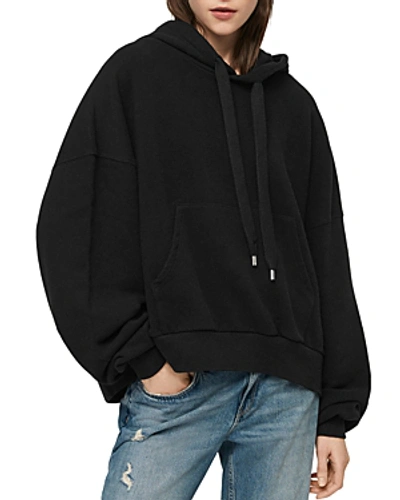 Allsaints Talow Oversize Hooded Sweatshirt In Black
