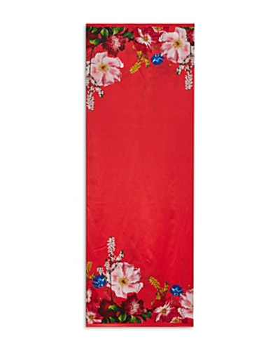 Ted Baker Biana Berry Sundae Floral Silk Cape Scarf In Red