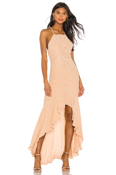 X By Nbd Annie Embellished Dress In Nude