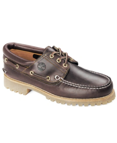 Timberland Men's Traditional Hand-sewn Moc-toe Oxfords From Finish Line In Burgundy