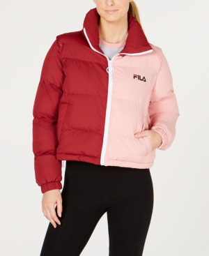 fila puffer jacket pink