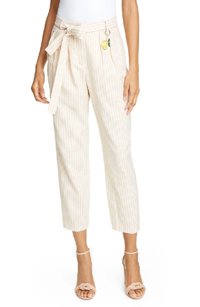 Ted Baker Colour By Numbers Anzaa Mix Stripe Suit Trousers In Ivory