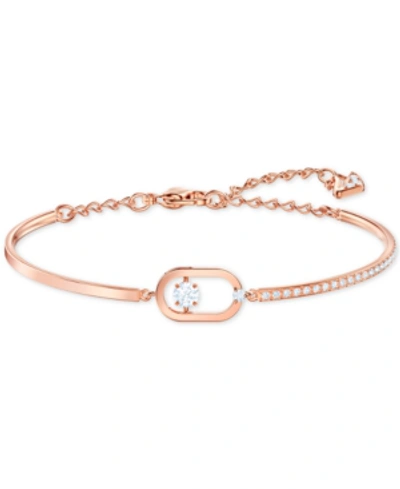 Swarovski North Crystal Dance Pave Bracelet In Rose Gold