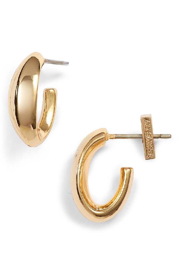 Allsaints Taper Edge Huggie Hoop Earrings (Nordstrom Exclusive) In Gold ...