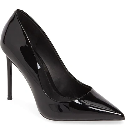 Steve Madden Vala Pointy Toe Pump In Black Patent