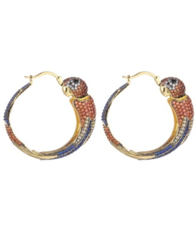 12169674_1?w=400 NOIR Multi-Colored Cubic Zirconia Parrot Hoop Earring retail $160 main image 0