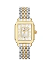 Michele Watches Deco Madison Mid Two-tone Diamond Dial Watch In Gold