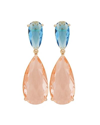 Amber Sceats Gem Pear Drop Earrings In Pink