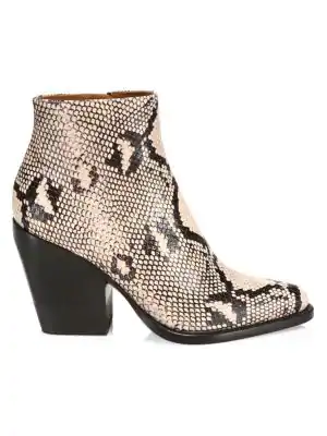 chloe snakeskin booties