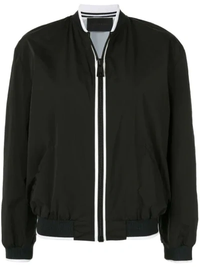 Anteprima Contrast Trim Bomber Jacket In Black