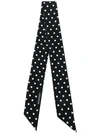 Andamane Polka Dot Thin Scarf - Black