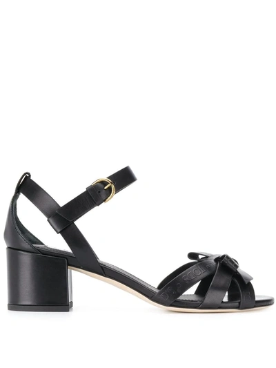 Tod's Bow Strap Sandals In Black