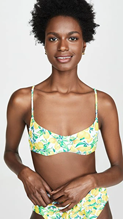 Onia X Weworewhat Lydia Bikini Top In Lemons All