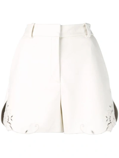 Stella Mccartney Broderie Anglaise Trim Shorts In White