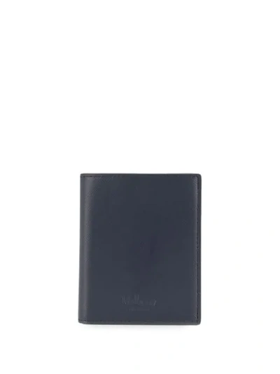 Mulberry Embossed Logo Trifold Wallet In Blue