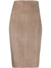 Arma Pencil Skirt In Grey