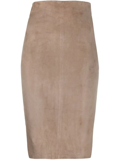 Arma Pencil Skirt In Grey