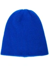 The Elder Statesman Watchman Beanie In Blue