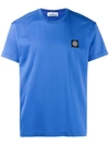 Stone Island T-shirt Mit Logo-patch In Blue