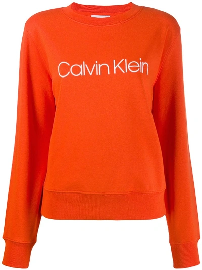 Calvin Klein Logo Sweatshirt - Orange