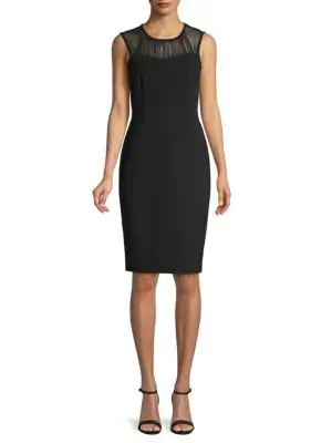 calvin klein illusion sheath dress