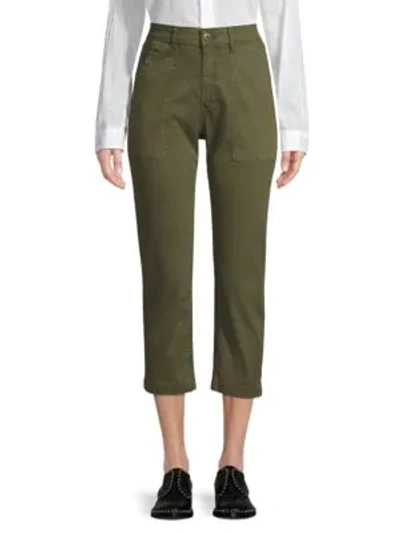 3x1 Sabine Tapered Cropped Chinos In Moss