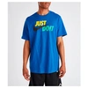 Nike Men's Sportswear Just Do It Swoosh T-shirt In Blue Size Medium 100% Cotton
