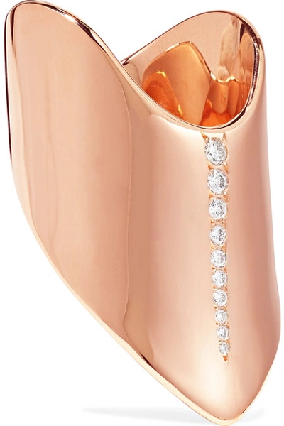 Diane Kordas Armour 18-karat Rose Gold Diamond Ring