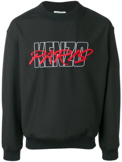 Kenzo Paris Logo Sweater In Black