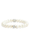 Anzie Boheme Bracelet In Silver/ Pearl