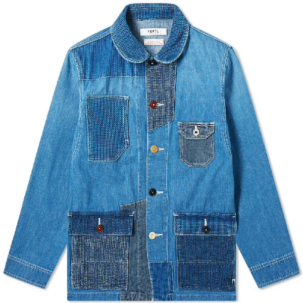 Fdmtl Patchwork Coverall Jacket In Blue | ModeSens