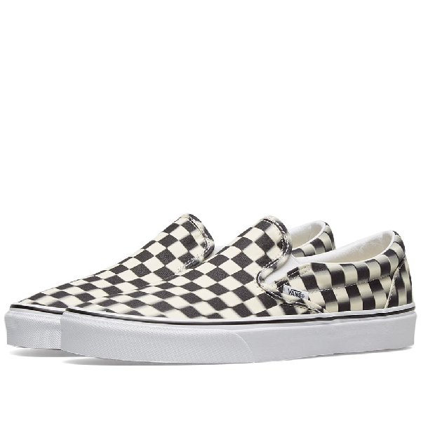 vans slip on blur check