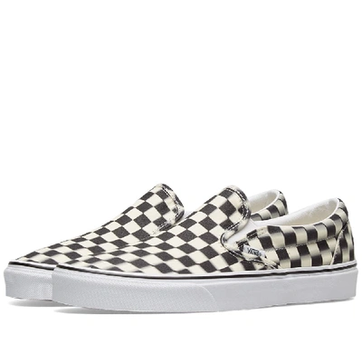Vans Ua Classic Slip On Blur Check In Black ModeSens