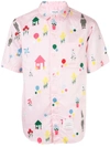 Thom Browne Printed Cotton Shirt In Pink