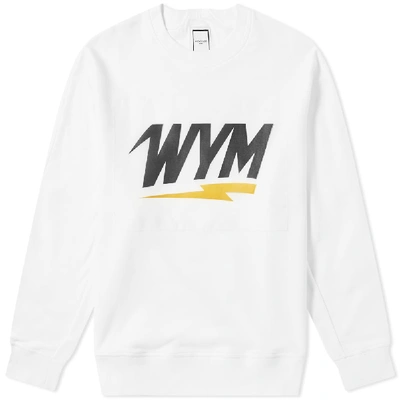 Wooyoungmi Wym Box Logo Crew Sweat In White